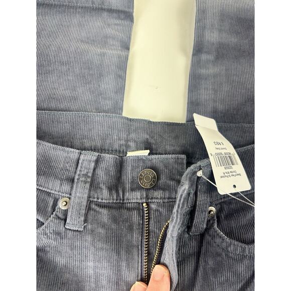 LL Bean Corduroy Pants Womens 6 Reg Favorite Fit Gray Cords Straight Leg 5 pocke - Picture 5 of 14